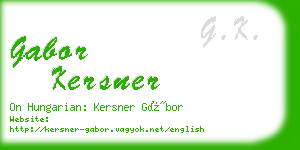 gabor kersner business card